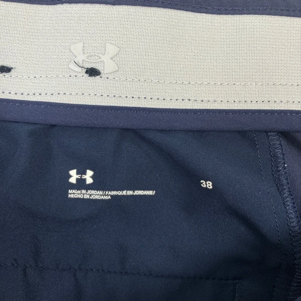 Under Armour Match‎ Play Mens 38 Golf Shorts Navy Blue Performance Stretch